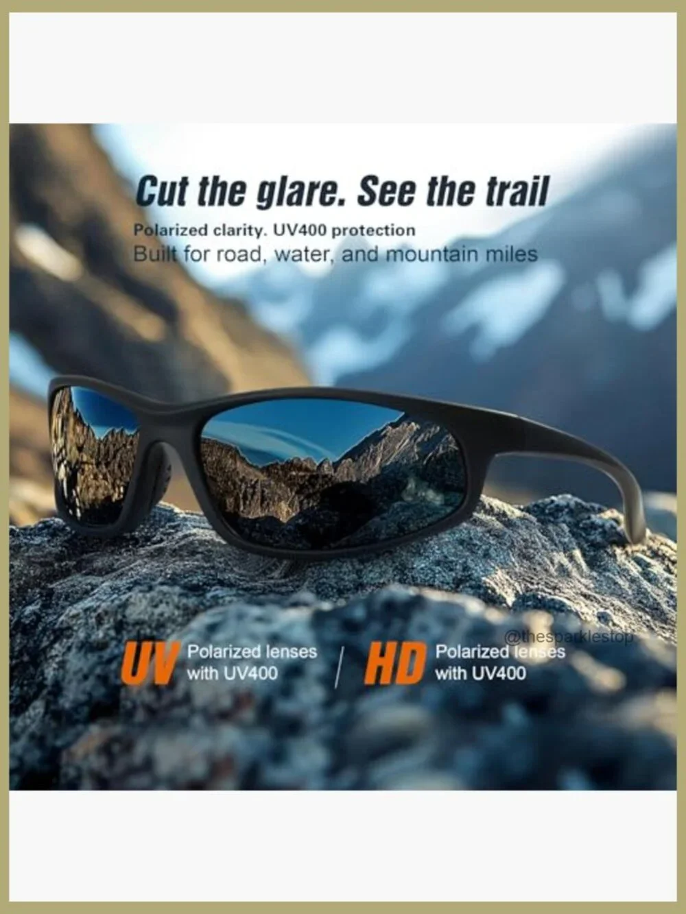 Polarized Sports Sunglasses 3 Pack UV Protection Wrap Around Running Cycling